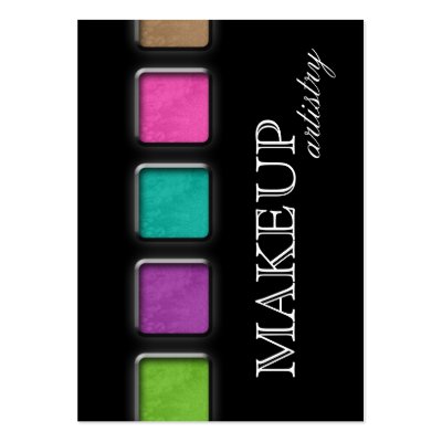 Beauty Salon Makeup Artist Gift Card Palettes Business Card Templates by spacards