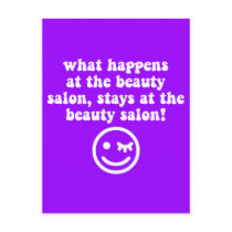 Beauty salon postcard
