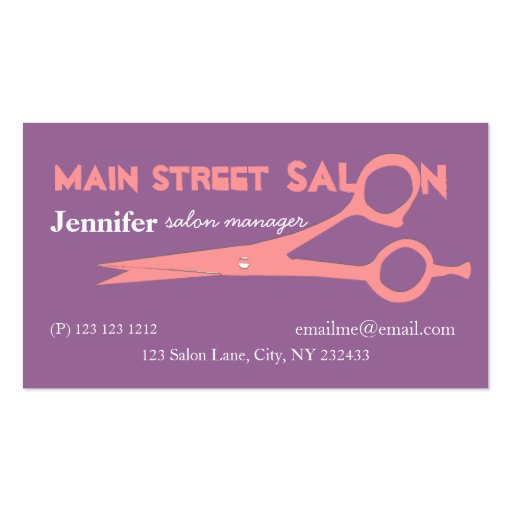 Beauty Salon Spa Business Card