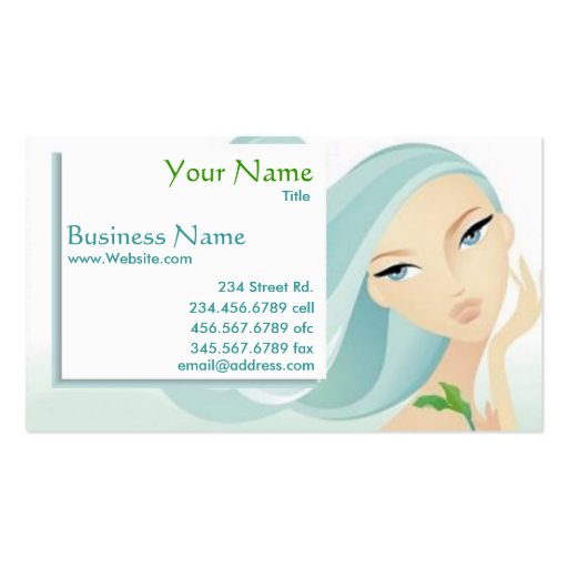 Beauty Salon Spa business card (front side)