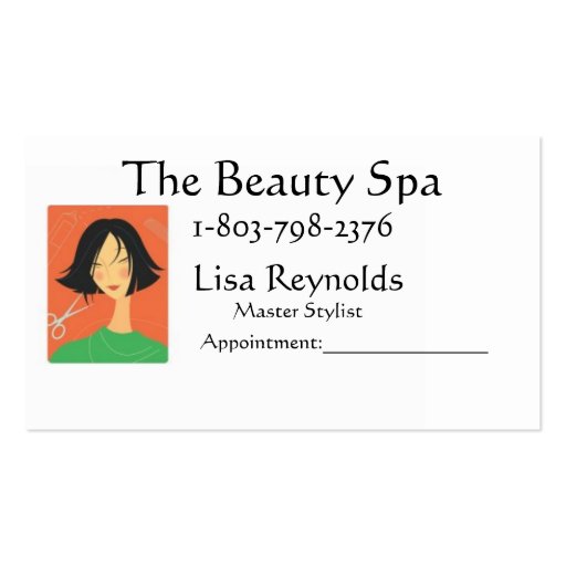 Beauty Shop Loyalty Card Business Card Templates (back side)