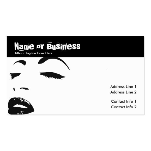 beauty silhouette business card (front side)