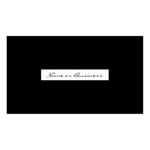 beauty silhouette business card template (back side)