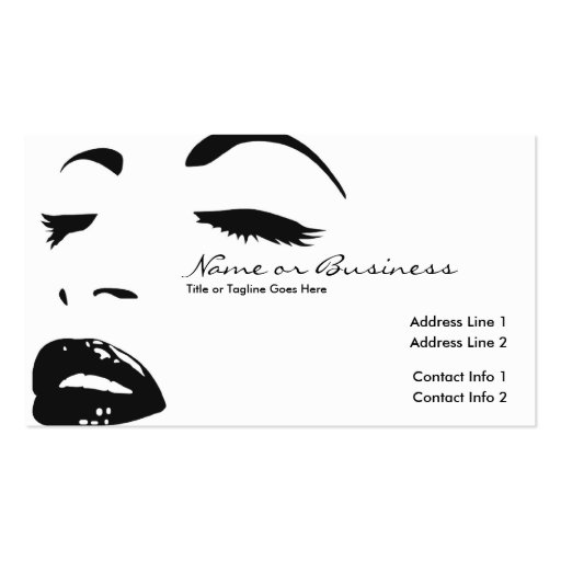 beauty silhouette business card template