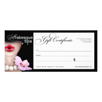 Beauty Spa Arabesque Gift Certificate rack cards