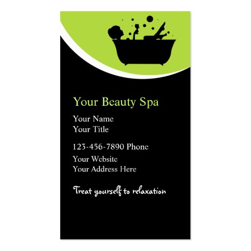 Beauty Spa Business Cards (front side)