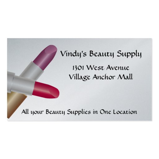 Beauty Supply Business Card Template (front side)