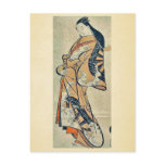 Beauty wearing a kimono by Kaigetsudo,Dohan Post Card