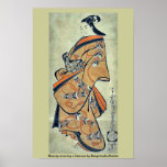 Beauty wearing a kimono by Kaigetsudo,Doshin Poster