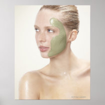 beauty, wet, spa, hair up, blonde, blue eyes poster
