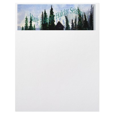 Beaver Bay Happy Holidays Letterhead by rosiesworkshop