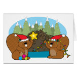 Beaver Christmas Greeting Card