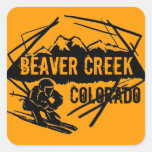 Beaver Creek Colorado orange ski stickers