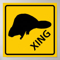 Beaver Crossing Highway Sign Posters