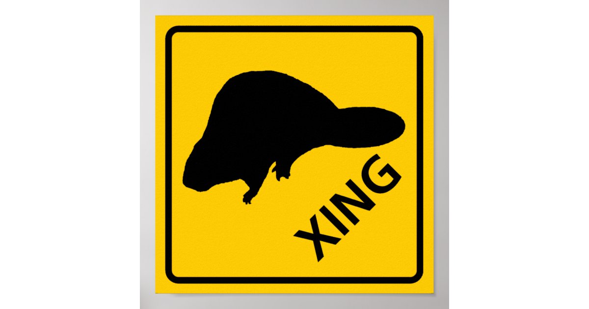 Beaver Crossing Highway Sign Poster Zazzle
