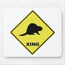 Beaver crossing mouse pads