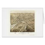 Beaver Dam, WI Panoramic Map - 1867 Greeting Card