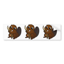 Beaver Design Bumper Stickers