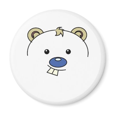 Beaver Face Fridge Magnet by dopaoo