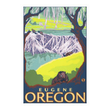 Beaver Family - Eugene, Oregon Gallery Wrap Canvas
