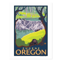Beaver Family - Eugene, Oregon Post Card
