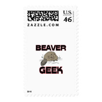 Beaver Geek Postage Stamp