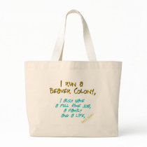 beaver leader turquoise tote bag