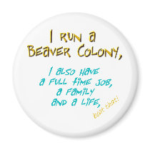 beaver leader turquoise fridge magnet