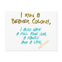 beaver leader turquoise post card