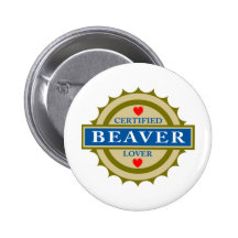 Beaver Lover Pinback Buttons