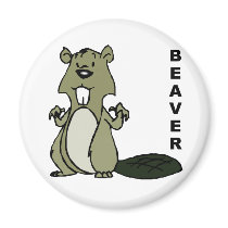 Beaver Fridge Magnet