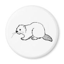 Beaver Refrigerator Magnets