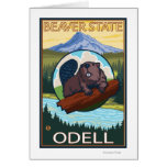 Beaver & Mt. Hood - Odell, Oregon Greeting Cards