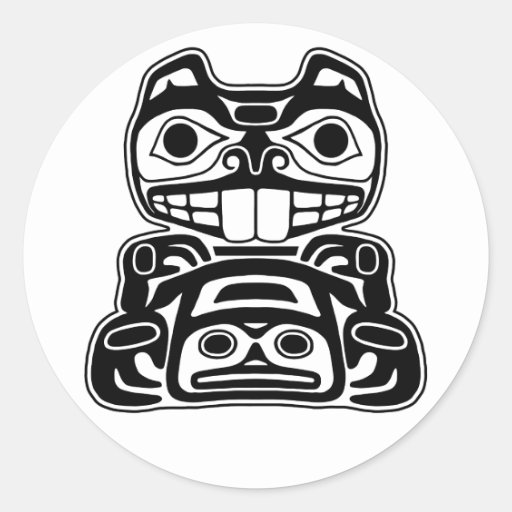 beaver-native-american-design-sticker-zazzle