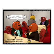 Beaver Networking Bars Funny Classic Posters posters