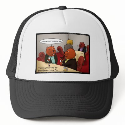 Beaver Networking Funny Gifts Tees & Cards Trucker Hat by beardiethor123