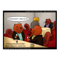 Beaver Networking Funny Posters posters