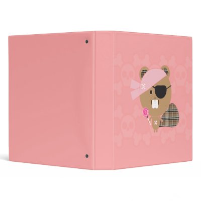 Beaver Pirate Binder by sweettoothstudio