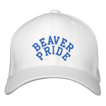 Beaver Pride Cap, white embroidered hats