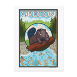 Beaver & RiverCoastVintage Travel Poster Postcards
