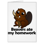 Beavers ate my homework card