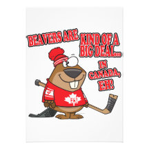 beavers kind of big deal in canada custom invitations