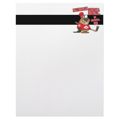 beavers kind of big deal in canada letterhead by tooni_dooni