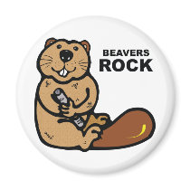 Beavers Rock Fridge Magnets