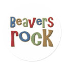 Beavers Rock stickers by TeeShirtsTShirts Beavers Rock stickers