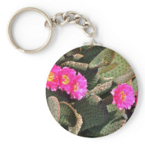 Beavertail Cactus flowers Key Chain