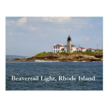 Beavertail Light, Rhode Island Postcard