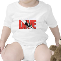 Bebé de la impulsión del EQUIPO DE SUBMARINISMO Camisetas