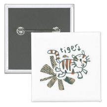 Bebé divertido del tigre pins