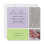 Bébé Modern Swirl n Dot - Baby Girl Shower Invite